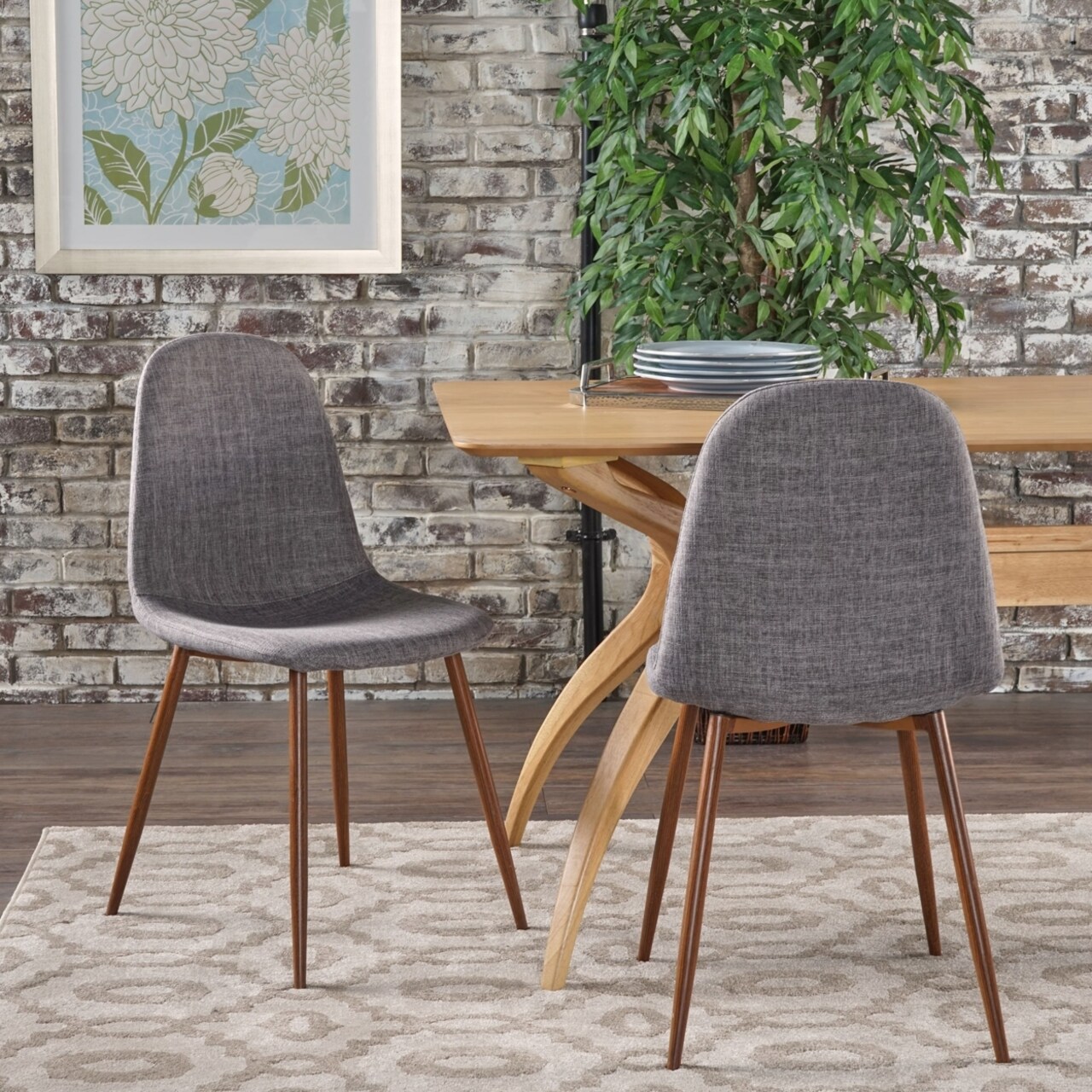 Dining chairs with best sale light wood legs